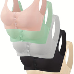 5pcs Wireless Comfort Bras Women's Lingerie