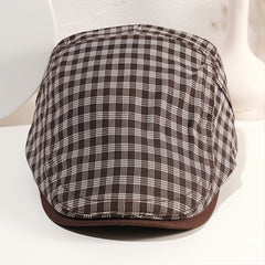 Plaid Hats Men Women Spring Autumn Street Hats