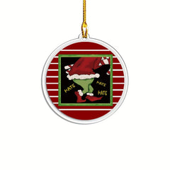 1pc Christmas Green Acrylic Funny Decoration Pendant