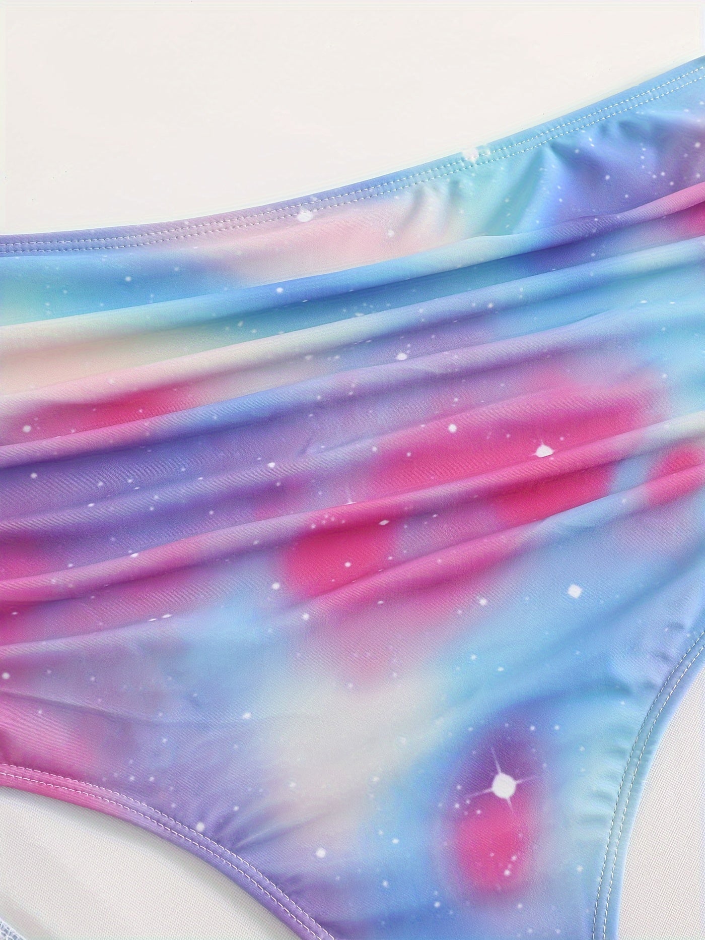  Glitter Starry Sky High Waist Swim Panty