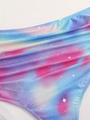  Glitter Starry Sky High Waist Swim Panty