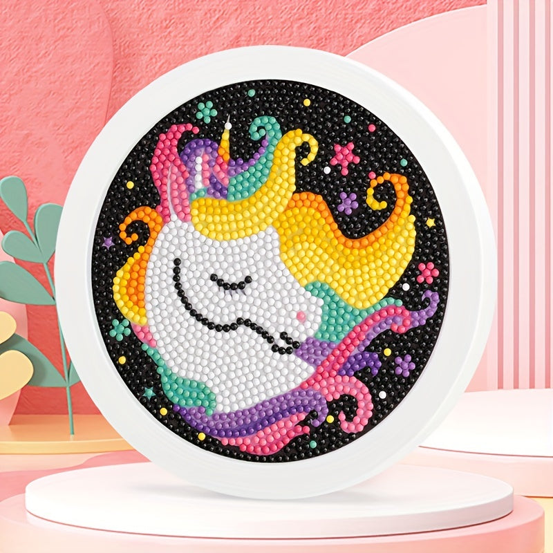 DIY Diamond Painting Set With Circular Photo Frame Puzzle Toy