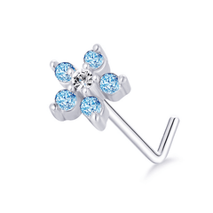 Stainless Steel Nose Ring Stud Flower Snowflake Butterfly Nose Piercing