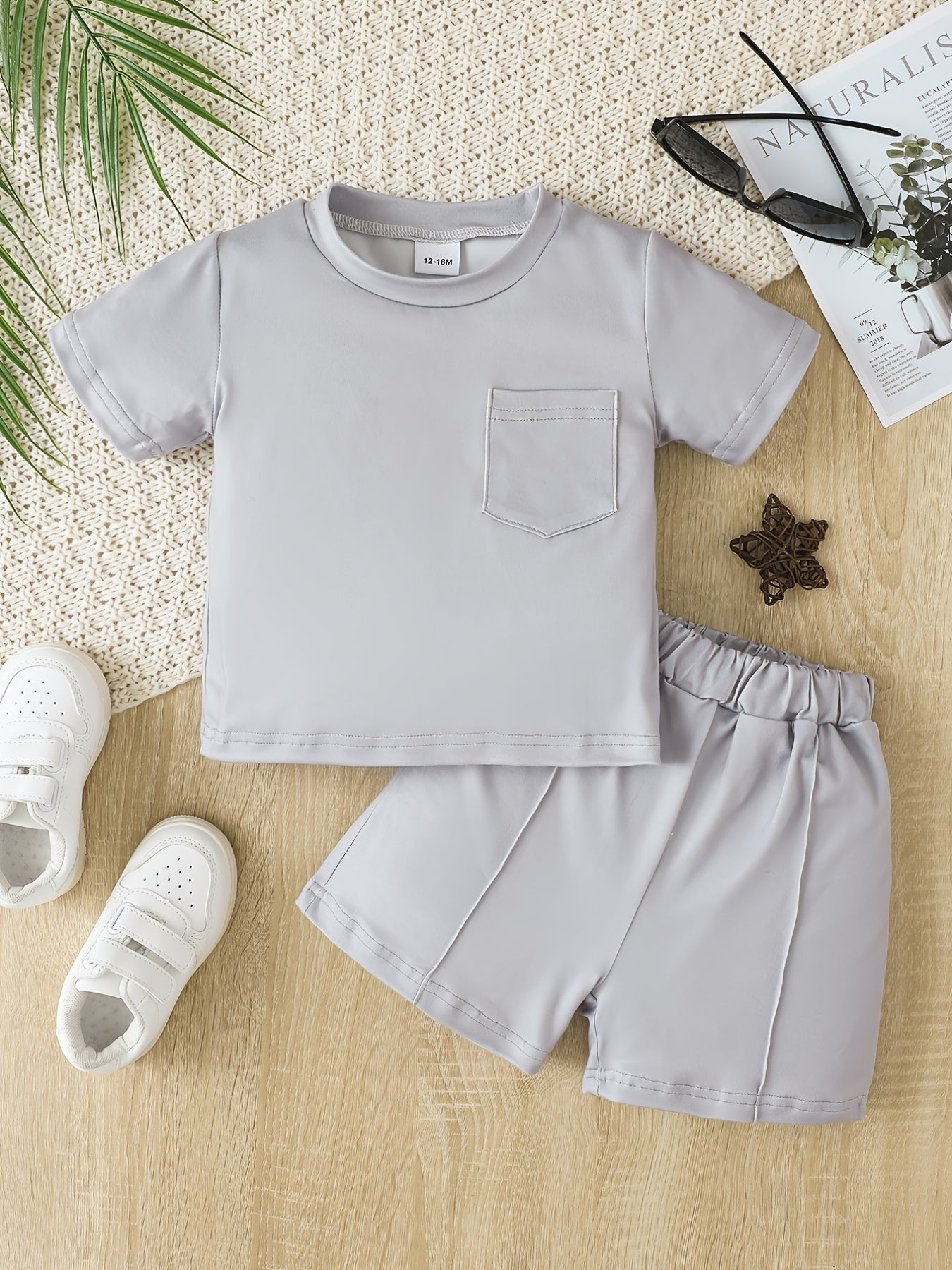 2pcs Baby Boys Casual T shirt & Shorts Set For Summer
