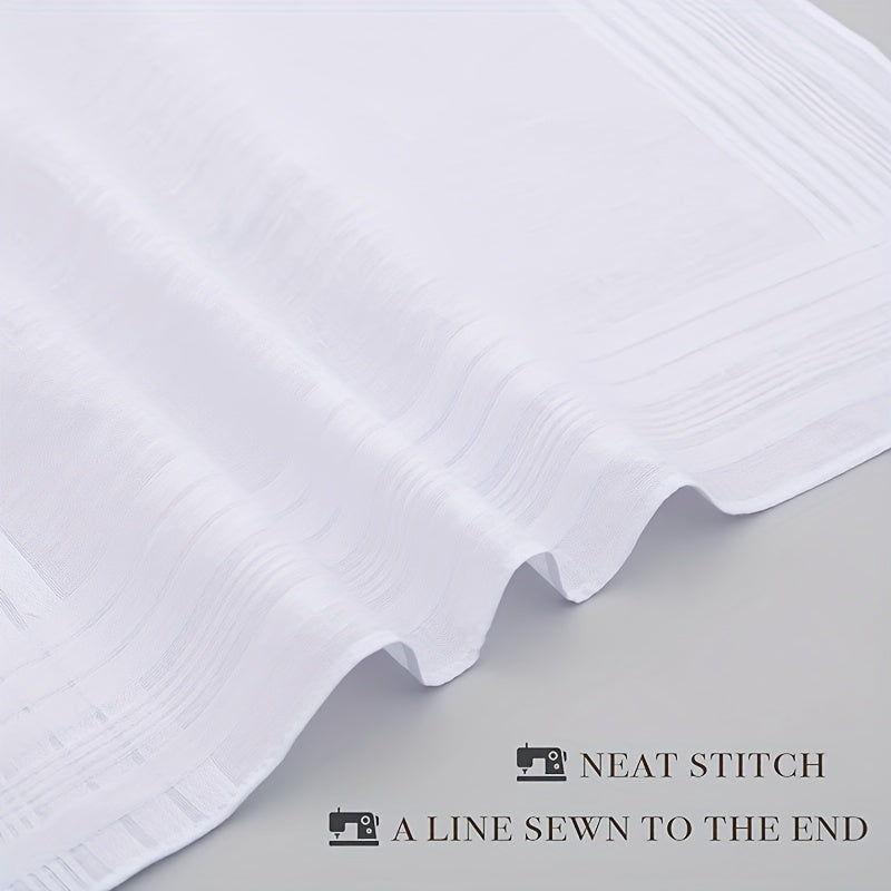 3pcs Men's 100 Handkerchief Solid Striped Handkerchief Absorbent
