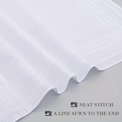 3pcs Men's 100 Handkerchief Solid Striped Handkerchief Absorbent