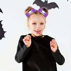 2pcs Halloween Double Bow Hairpin for Girls