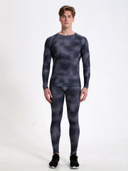 Men's Quick Dry Mesh Top & Leggings Set for Gym Training