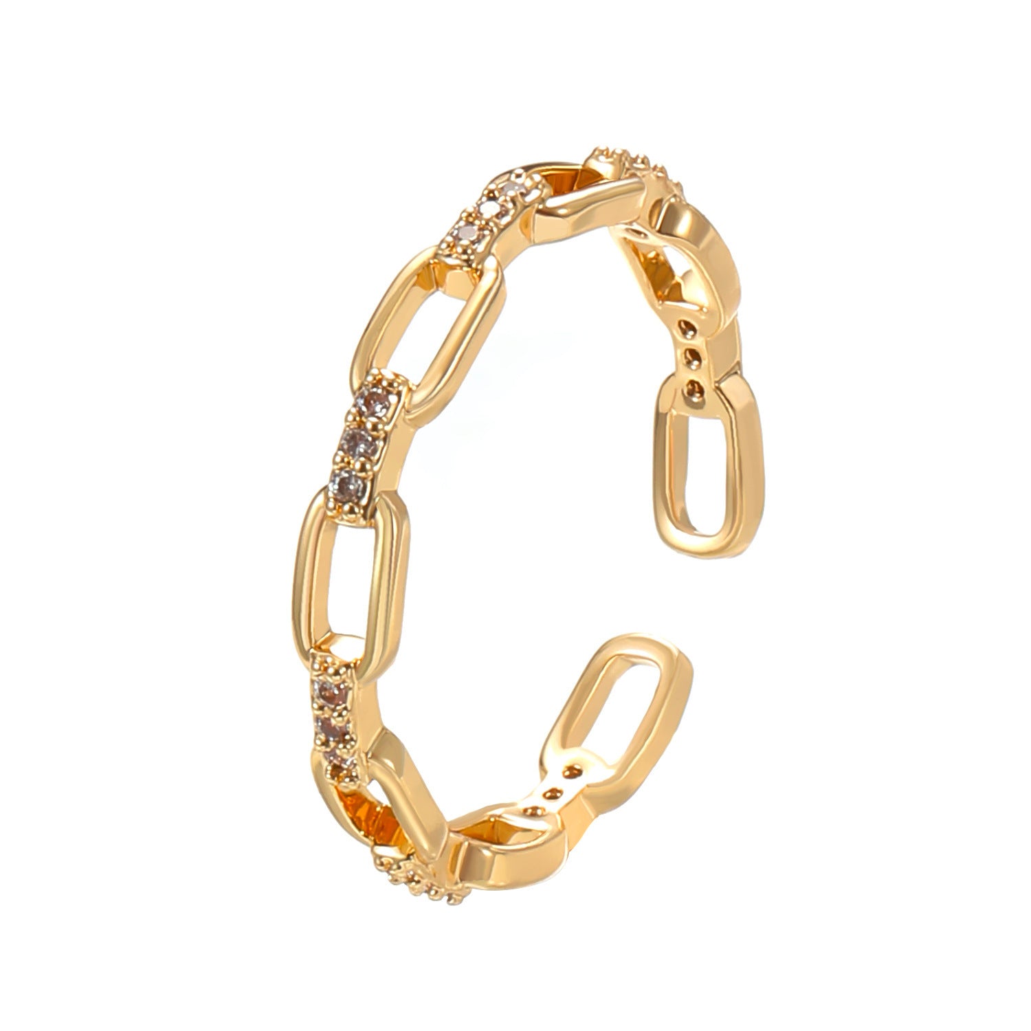 Butterfly Ring 14k Plated Faux Pearl Adjustable Cuff - Party Accessory