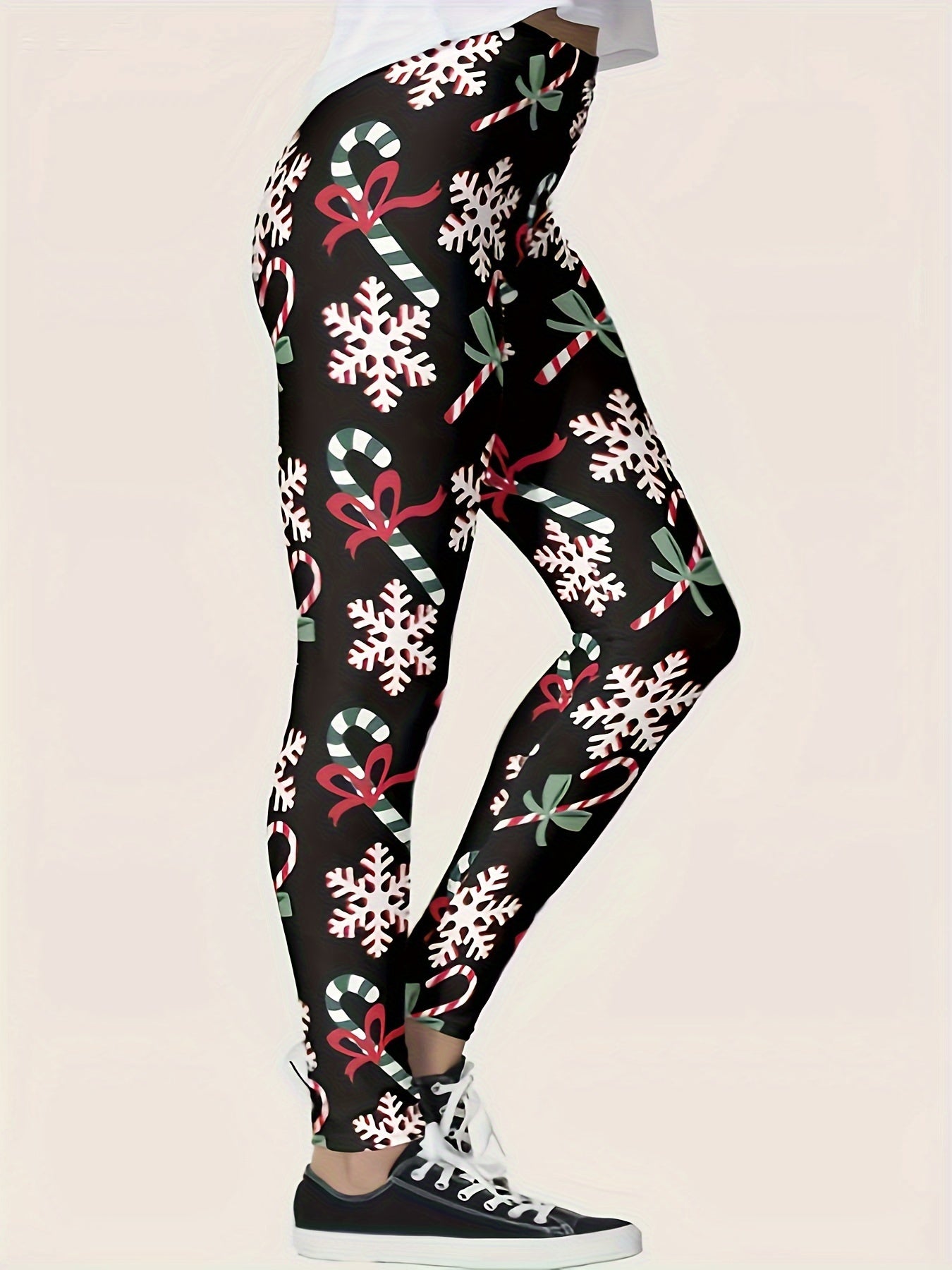  Christmas Casual Pants Women's Graphic Print Skinny Leggings