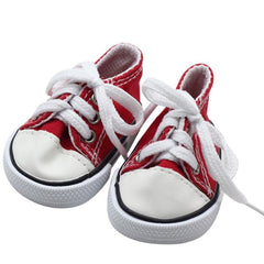 Lace up Canvas Sneakers for 18" Girl Dolls - Accessories Not Included