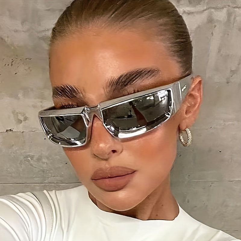 Y2K Wrap Around Sunglasses Futuristic Outdoor Eyewear UV400