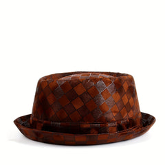 Cotton Blend Wide Brim Fedora Hats for Party Meeting