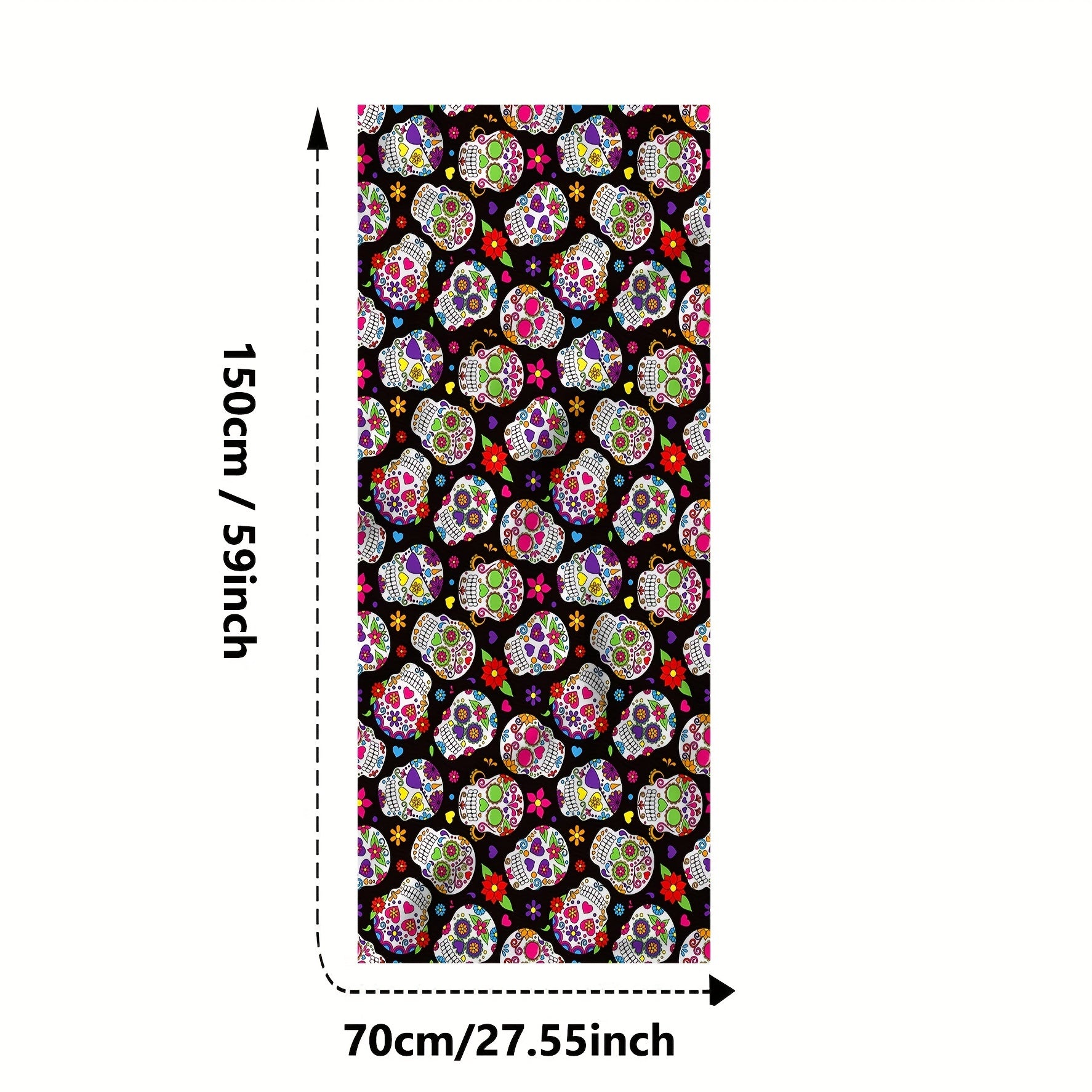Colorful Skull Pattern Beach Towel Quick Drying Soft Absorbent Towel