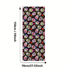 Colorful Skull Pattern Beach Towel Quick Drying Soft Absorbent Towel
