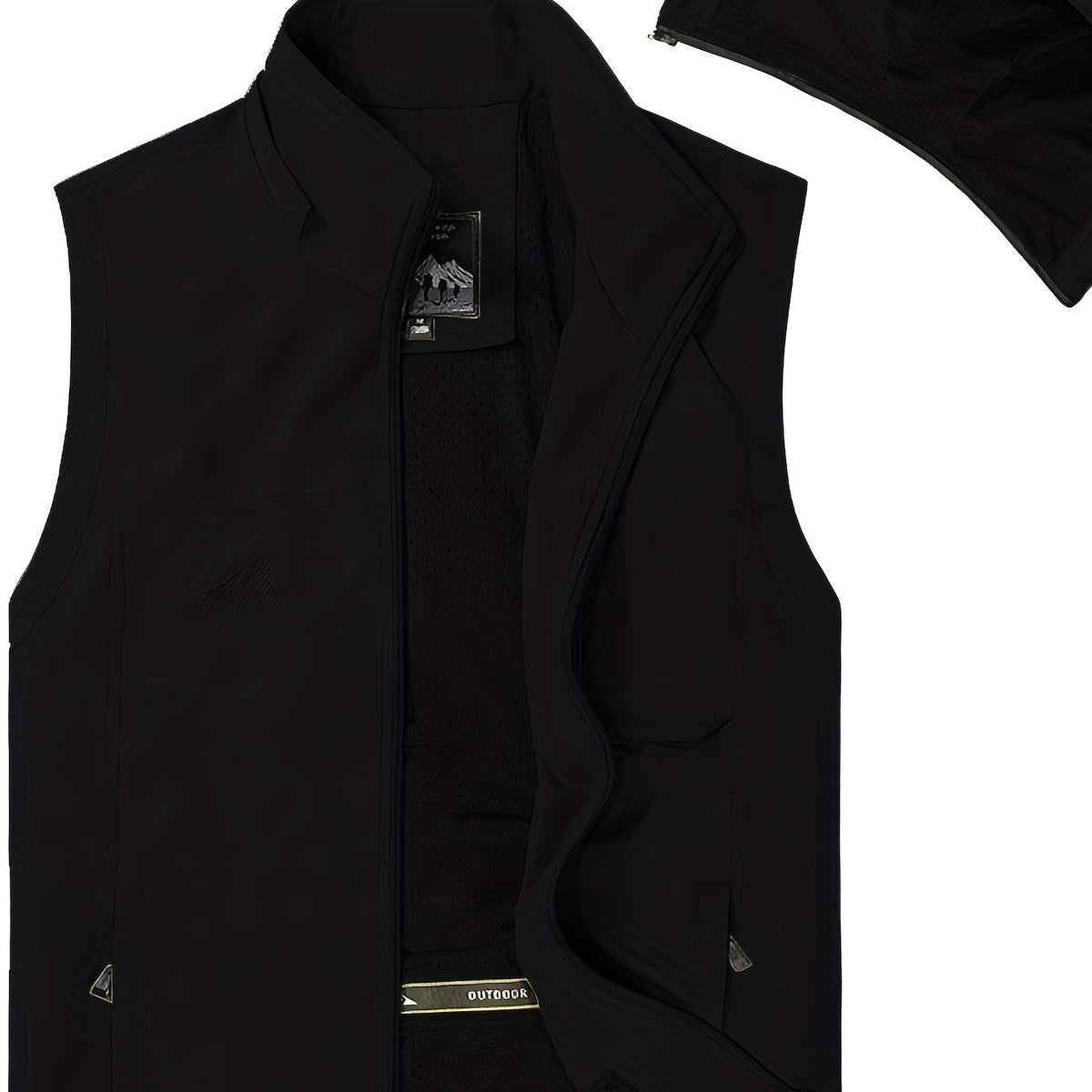 Men's Zipper Pockets Cargo Vest with Hood