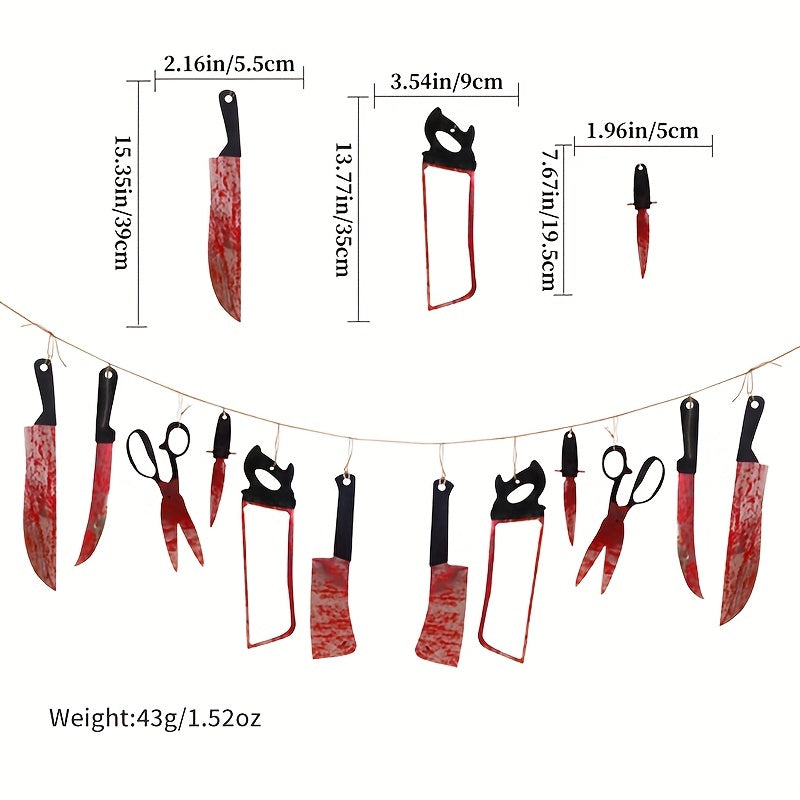 Halloween Haunted House Horror Blood Pull The Flag Hanging Ornaments