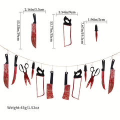 Halloween Haunted House Horror Blood Pull The Flag Hanging Ornaments