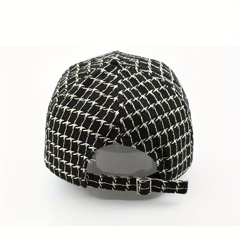 Plaid Pattern Sun Hat Classic Baseball Cap Lightweight Dad Hats For Women