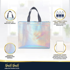10pcs Reusable Rainbow Iridescent Party Favor Bags