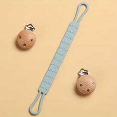 Silicone Pacifier Holder with Clip BPA-Free Chain for Teether Toys