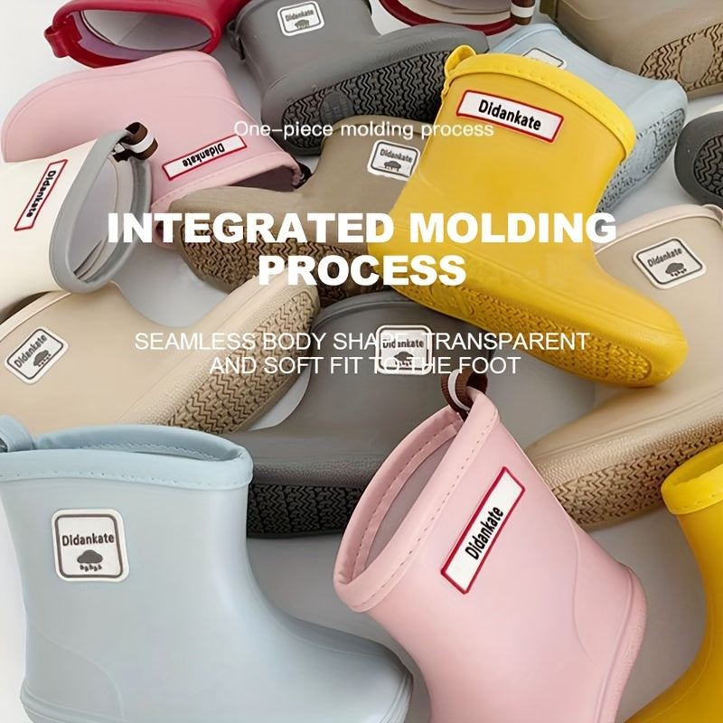 Waterproof Girls' Rain Boots Slip On Non Slip Durable