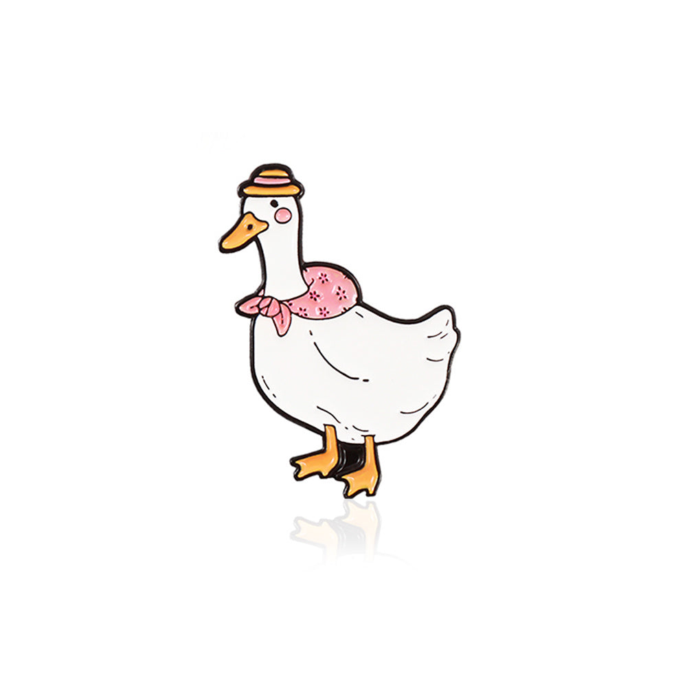 Courage Duck Brooch Pin Men Women Novelty Pins Bags Jackets Hats