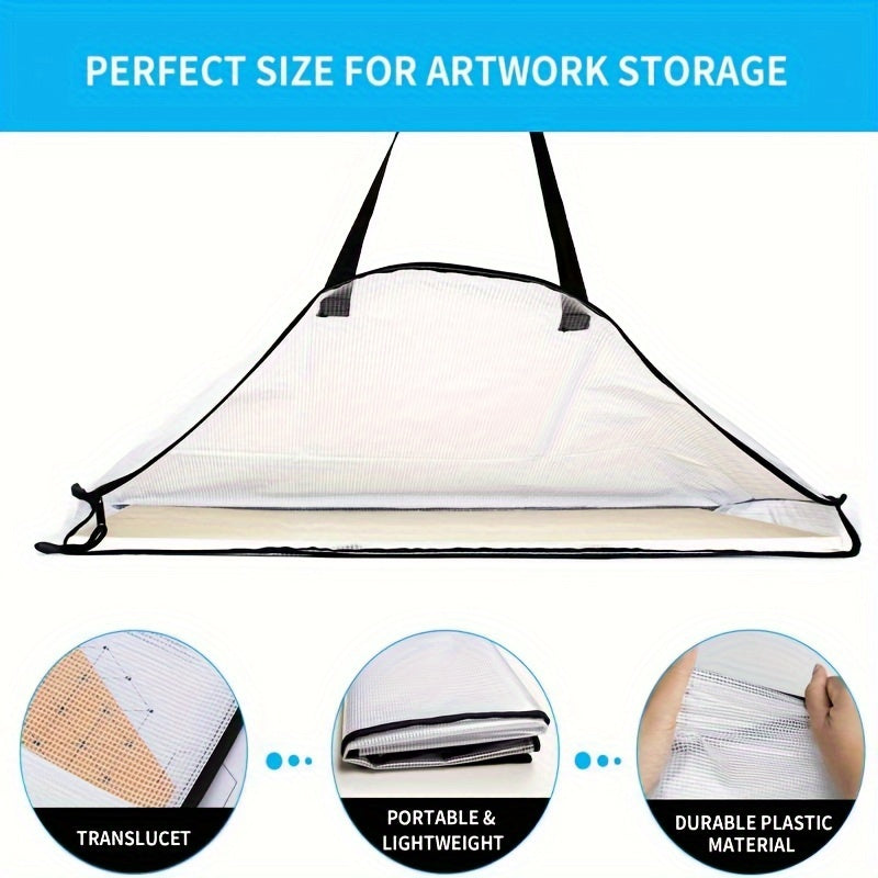 Art Briefcase Organizer Zipper Storage Folder For Artwork Posters Scrapbooking