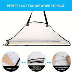 Art Briefcase Organizer Zipper Storage Folder For Artwork Posters Scrapbooking