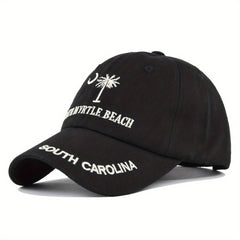 Embroidered Unisex Baseball Cap Coconut Tree Boho Hat Men's Flower Beach Sun Hat