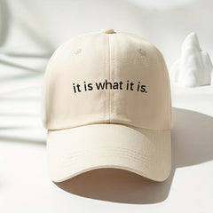 English Letter Baseball Cap It Is What It Is Hat Men's Women's Sunshade Hat