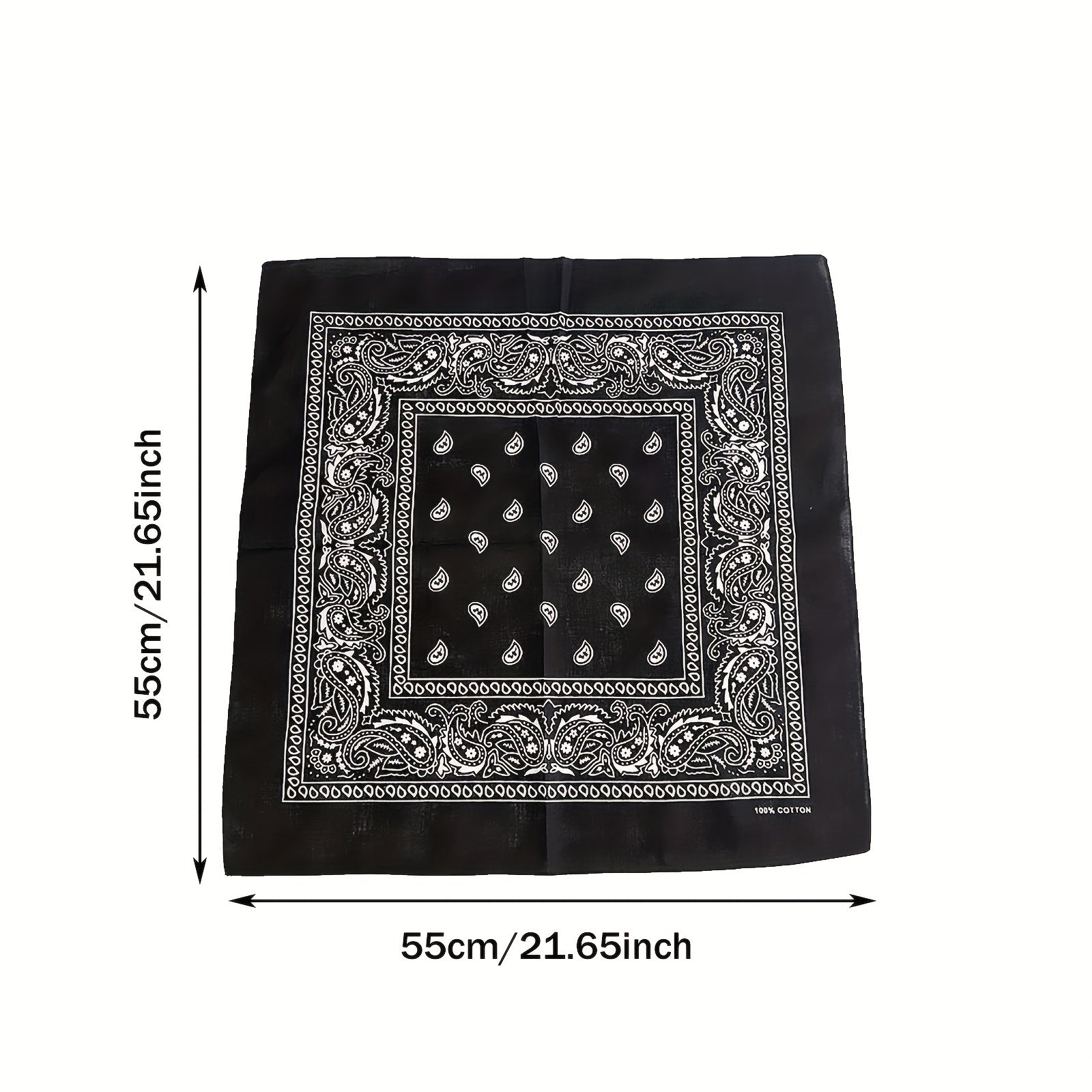 Paisley Print Bandana Cotton Neckerchief Hip Hop Cowboy Cowgirl Headband