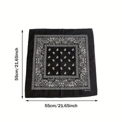 Paisley Print Bandana Cotton Neckerchief Hip Hop Cowboy Cowgirl Headband
