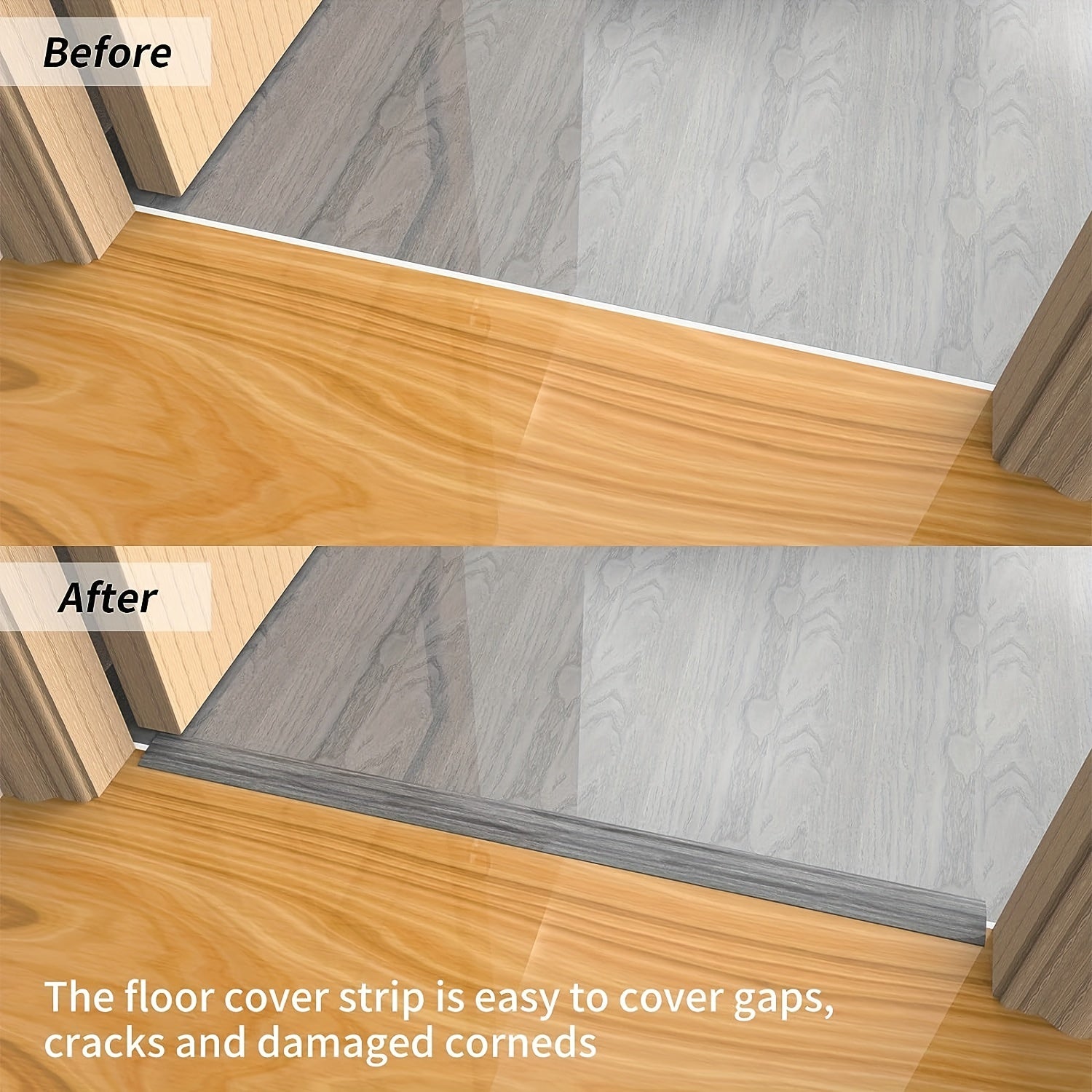 Floor Transition Strip Self Adhesive Vinyl Flat Divider Strip Trim