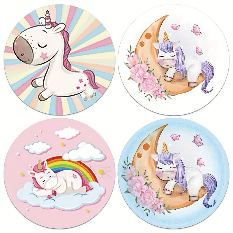 500pcs Cartoon Unicorn Fun Stickers for Students Decorative Envelope Seal Label