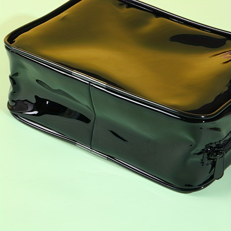Transparent Zipper Makeup Pouch Minimalist Cosmetic Bag