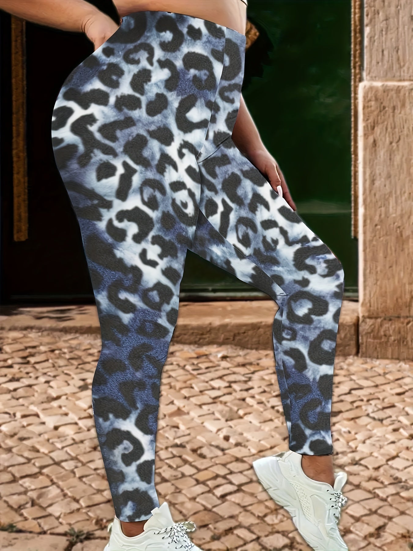  Tie Dye & Leopard Print High Rise Gym Yoga Pants