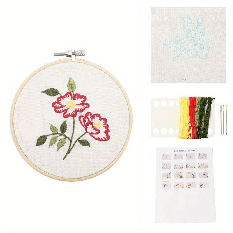 European Plant Pattern Embroidery DIY Material Package Gift