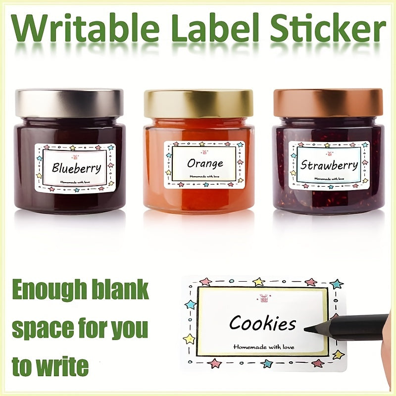 250pcs Border Name Stickers Handwritten Name Tag