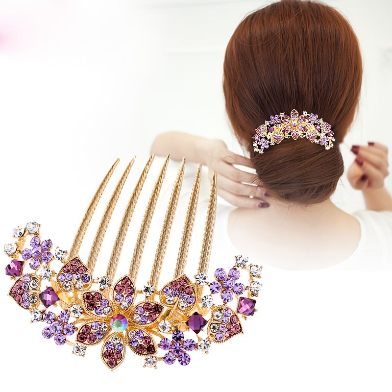 Bridal Hair Side Combs Rhinestone Hair Clip Crystal Barrette Wedding Accessories