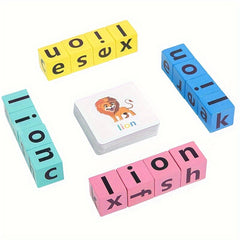 Wooden Alphabet Building Blocks for Spelling CVC Words