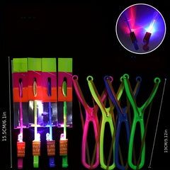 Magic LED Lights Arrow Flying Toys Elastic Slingshot
