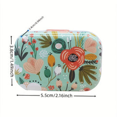 Small Flower Box Jewelry Box Paper Clip Storage Box 5.5x3.8x2.2in