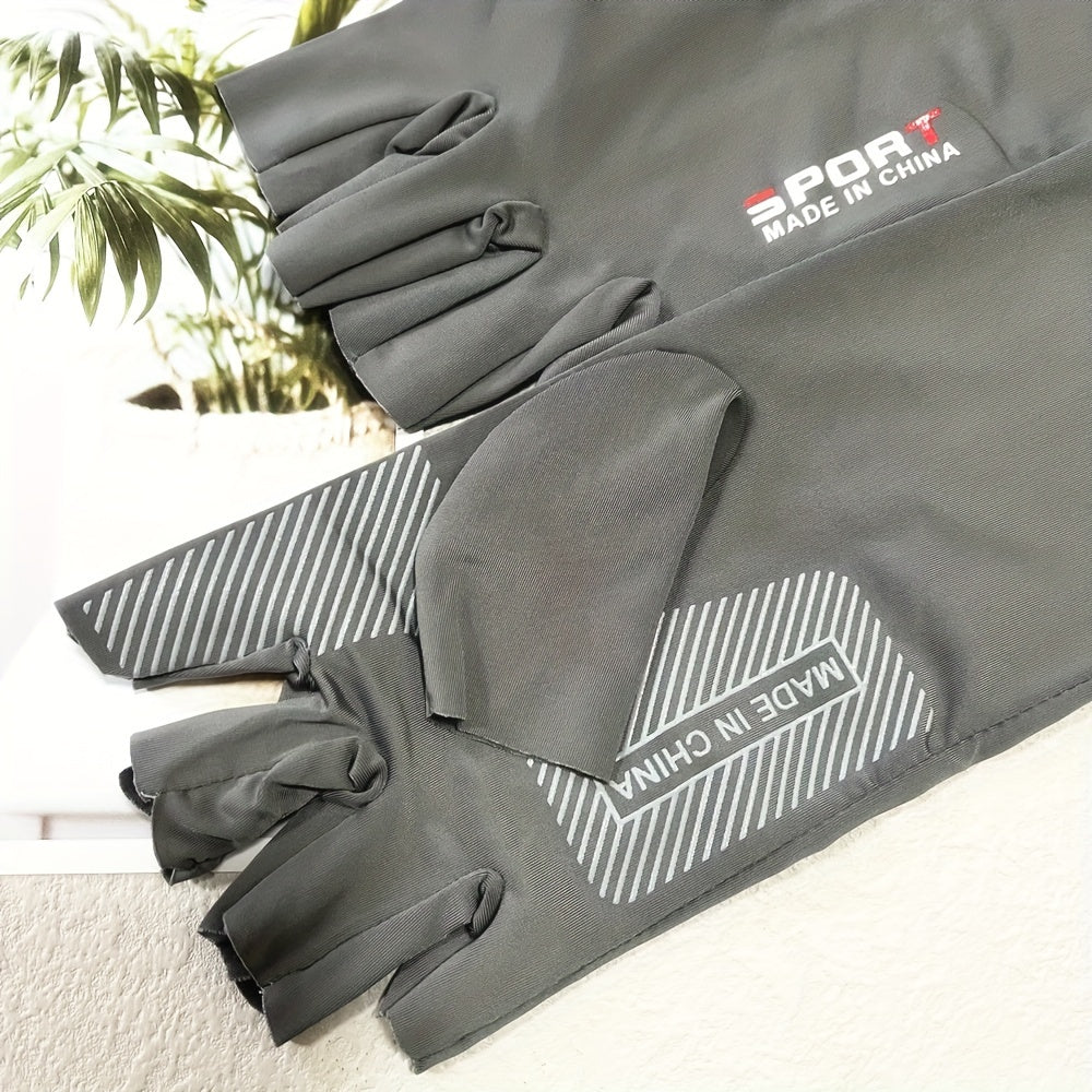 Unisex Anti UV Cooling Arm Sleeves with Fingerless Gloves