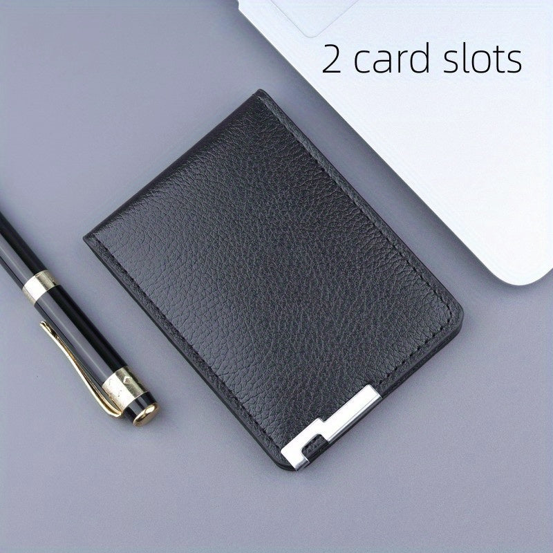 Men's Ultra thin Driver's Card Bag, Leather Credit Card Holder