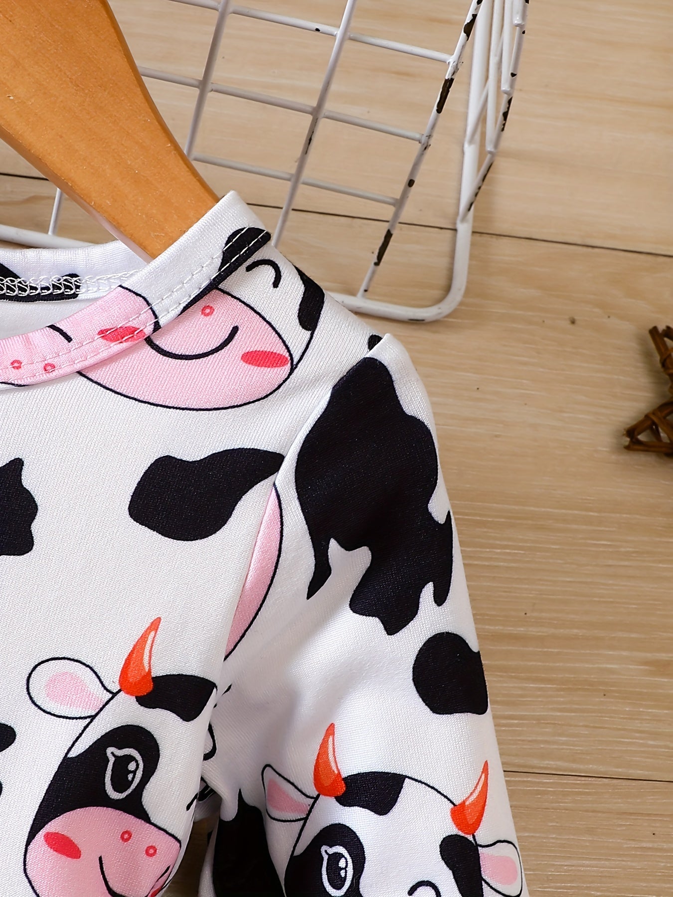 Cow Printed Dress for Baby Girl