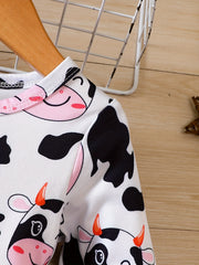 Cow Printed Dress for Baby Girl