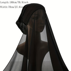 Solid Head Scarf Casual Wrap For Women Outdoor Warm Hijab