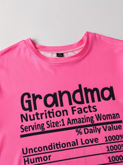 Women's Plus Size Letter Print Tee & Shorts Set