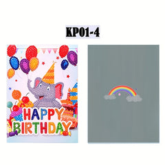 1pc 5D DIY Diamond Painting Christmas Cards Hand Drilled Diy Birthday Gift